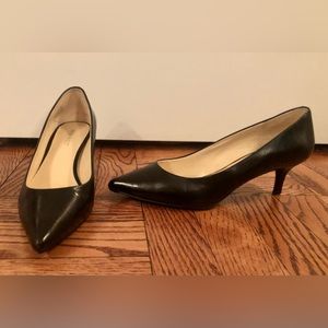 9 West Women’s Black Leather Pumps - Almost New!